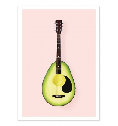 Art-Poster - Avocado Guitar - Paul Fuentes