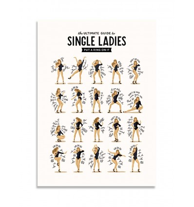 Card 10,5 x 14,8 cm - Single ladies - Nour Tohme