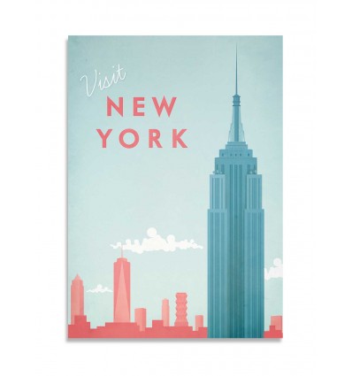 Card 10,5 x 14,8 cm - Visit New-York - Henry Rivers