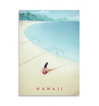 Card 10,5 x 14,8 cm - Visit Hawaii - Henry Rivers