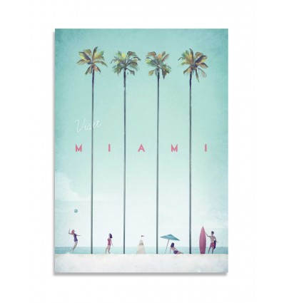 Card 10,5 x 14,8 cm - Visit Miami - Henry Rivers