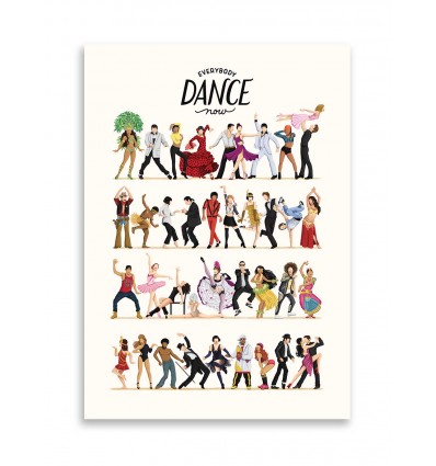 Carte 10,5 x 14,8 cm - Everybody Dance now - Nour Tohme