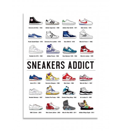 Card 10,5 x 14,8 cm - Sneakers Addict - Olivier Bourdereau