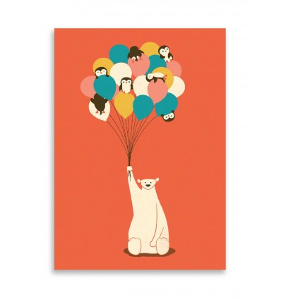 Card 10,5 x 14,8 cm - Penguin Bouquet - Jay Fleck