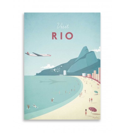 Carte 10,5 x 14,8 cm - Visit Rio - Henry Rivers
