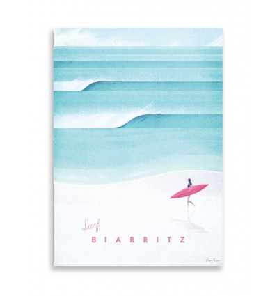 Card 10,5 x 14,8 cm - Surf Biarritz - Henry Rivers
