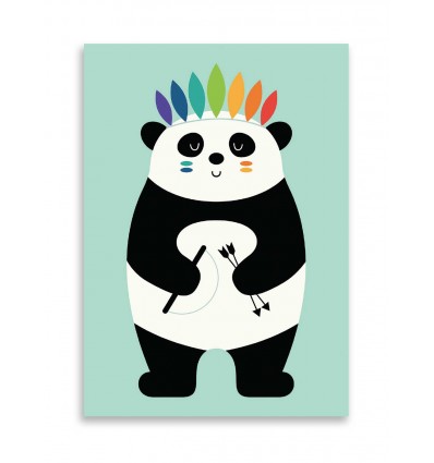 Card 10,5 x 14,8 cm - Indian Panda - Andy Westface