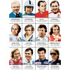 Art-Poster - Legendary Formula 1 Drivers - Olivier Bourdereau