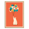 Art-Poster - Penguins Bouquet - Jay Fleck - Cadre bois chêne