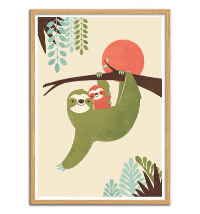 Art-Poster - Mama Sloth - Jay Fleck
