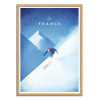Art-Poster - Ski France - Henry Rivers - Cadre bois chêne