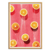 Art-Poster - Orange Fruits - Leemo - Cadre bois chêne