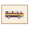 Art-Poster - Van Rainbow - Florent Bodart - Cadre bois chêne