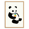 Art-Poster - Panda dream - Andy Westface - Cadre bois chêne