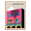 Art-Poster - Venice Beach LA 80 - Bo Lundberg - Cadre bois chêne
