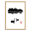 Art-Poster - Swan Island - Pechane Sumie - Cadre bois chêne