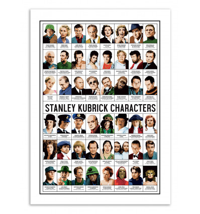 Art-Poster - Stanley Kubrick characters - Olivier Bourdereau