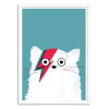 Art-Poster - Cat Bowie White - Doozal
