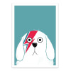 Art-Poster - Dog Bowie White - Doozal