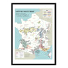 Art-Poster - Carte des vins de France - Frog Posters