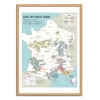 Art-Poster - Carte des vins de France - Frog Posters