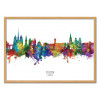 Art-Poster - Dijon France Skyline - Michael Tompsett