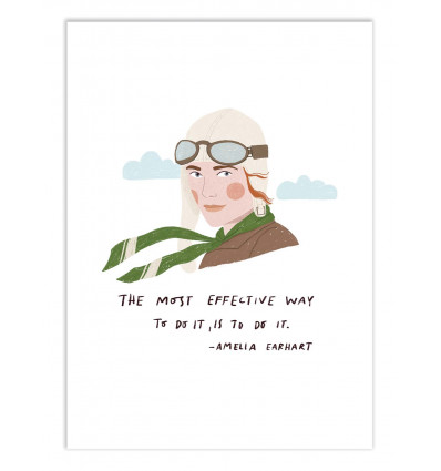 Art-Poster - Amelia Earhart - Maja Tomljanovic