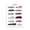Card 10,5 x 14,8 cm - Legendary movie cars - Olivier Bourdereau