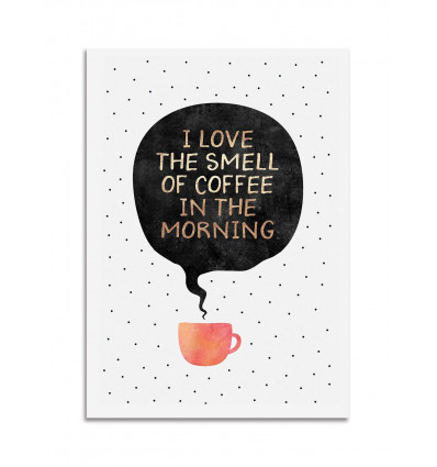 Card 10,5 x 14,8 cm - The smell of coffee - Elisabeth Fredriksson
