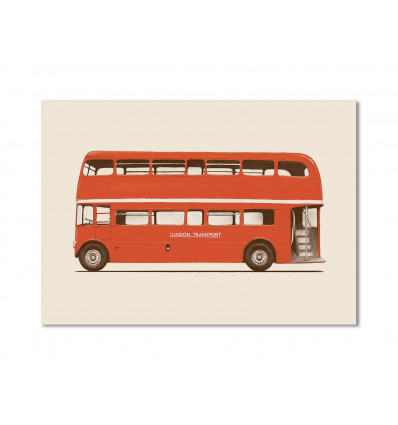 Card 10,5 x 14,8 cm - English Bus - Florent Bodart