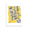 Card 10,5 x 14,8 cm - New-York Map - Fox and Velvet