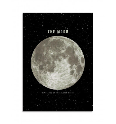Card 10,5 x 14,8 cm - The moon - Terry Fan