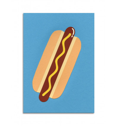 Card 10,5 x 14,8 cm - American Hot-dog - Rosi Feist