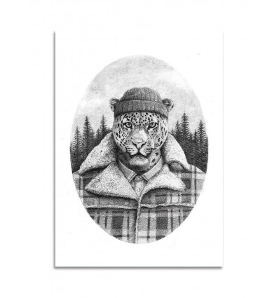 Card 10,5 x 14,8 cm - Lumberjack - Mike Koubou