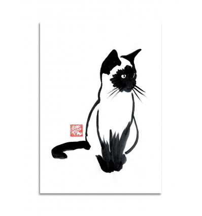 Card 10,5 x 14,8 cm - Siamese - Pechane Sumie
