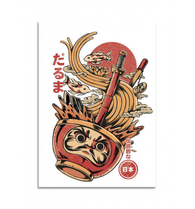 Card 10,5 x 14,8 cm - Daruma - Ilustrata