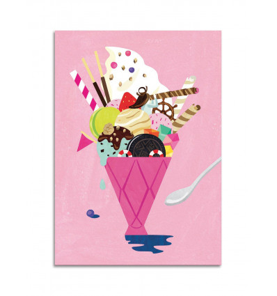 Card 10,5 x 14,8 cm - Pirate Ice cream - Shihotana