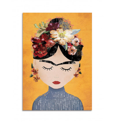 Card 10,5 x 14,8 cm - Frida Yellow Version - Treechild