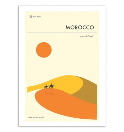Morocco Travel Poster - Jazzberry Blue