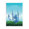 Card 10,5 x 14,8 cm - Lyon Basilique de Fourvière - Olivier Bourdereau