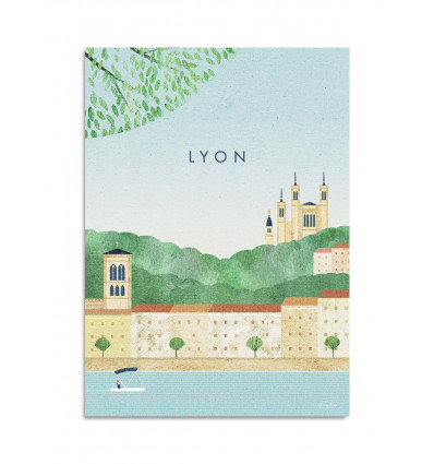 Card 10,5 x 14,8 cm - Lyon - Henry Rivers