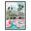 Art-Poster - Flamingo pool party - Gal Design