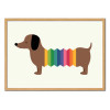 Art-Poster - Rainbow dog - Andy Westface