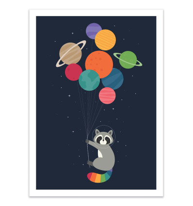 Art-Poster - Space raccoon - Andy Westface