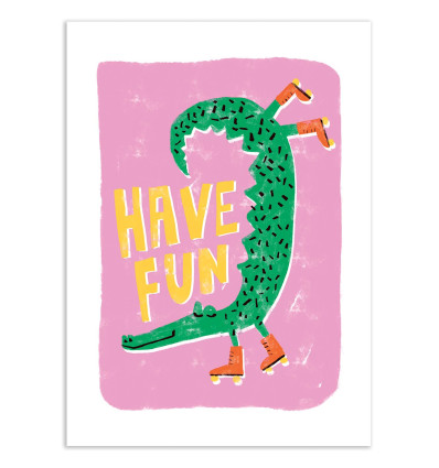 Art-Poster - Krokodil have fun - Maja Tomljanovic