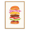 Art-Poster - Anatomy of a burger - Barrie Jones