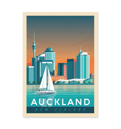 Art-Poster - Auckland - Olahoop Travel Posters