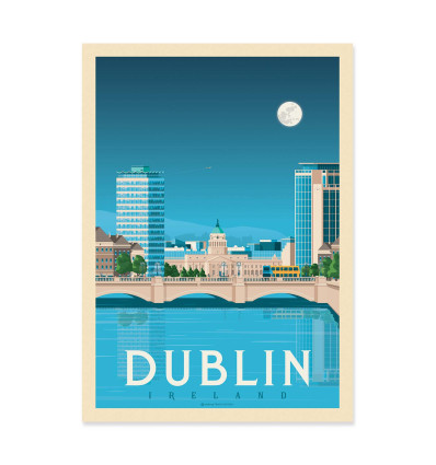 Art-Poster - Dublin - Olahoop Travel Posters