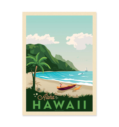 Art-Poster - Hawaii - Olahoop Travel Posters