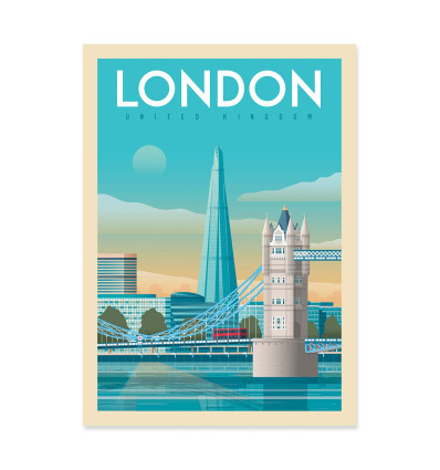 Art-Poster - London tower bridge - Olahoop Travel Posters